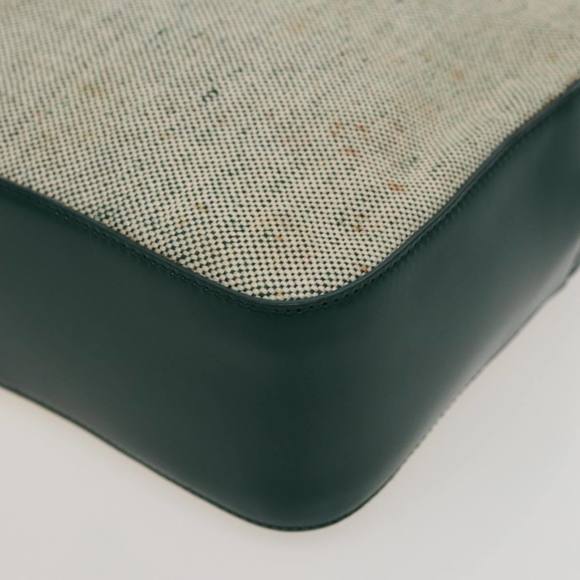 PRADA Shoulder Bag Canvas Leather Green Auth 78960 - Picture 7 of 16